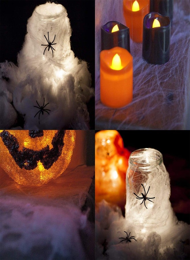 Partytoko Streachable Spiders Web with 2 Fake Spiders White 1 Pack Set - Image 5